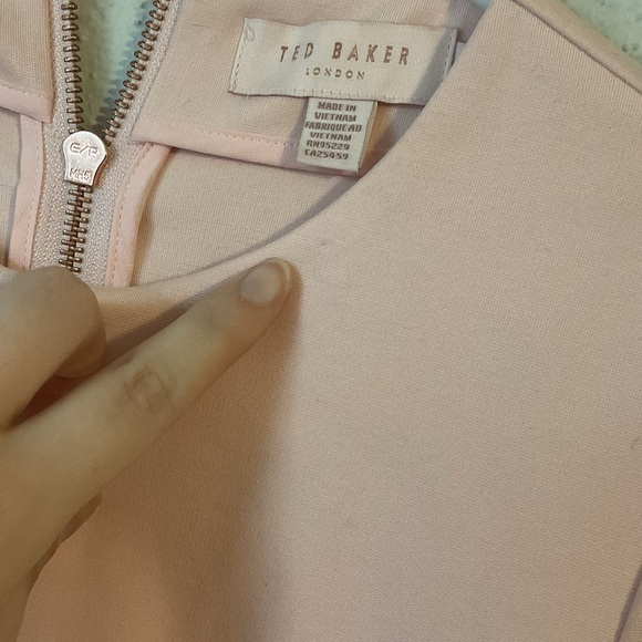 Ted Baker Armalia Pink Floral Jacquard Skater Dress Size 2 - Picture 12 of 15